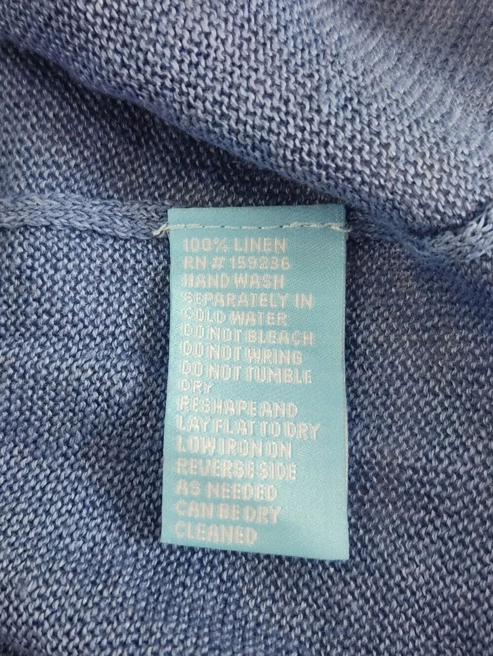 J. MCLAUGHLIN linen Sweater Top Blue Knit Size M - Picture 3 of 8